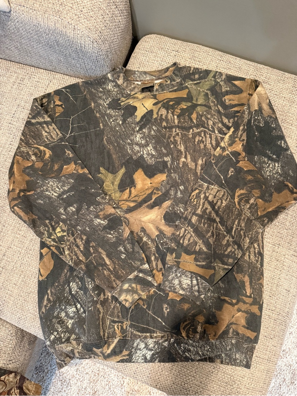 Field & Stream Camo Pullover Sweatshirt in Brown and Green